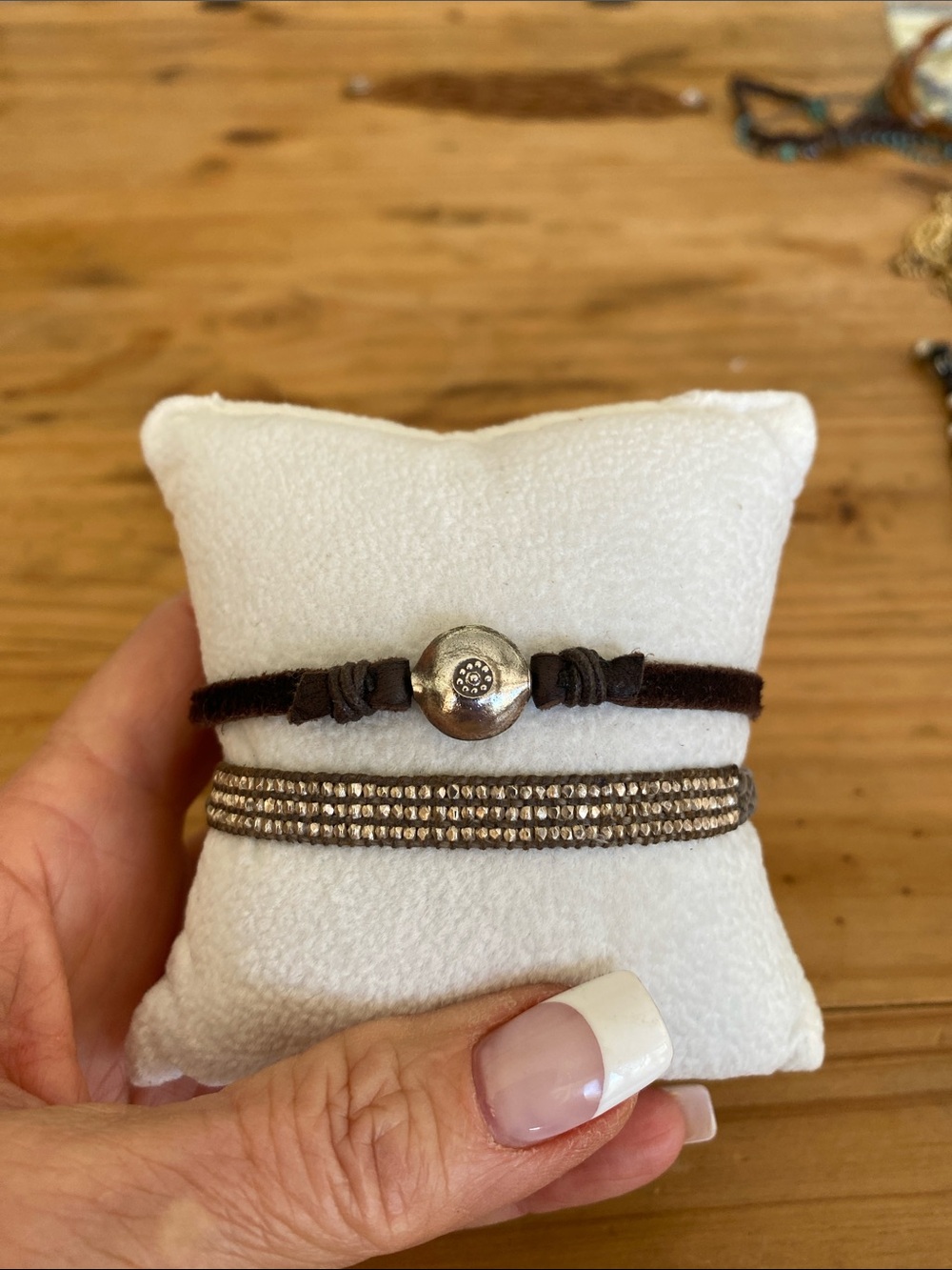 Sundance center flower bracelet by Silpada & Sundance macrame slide bracelet!